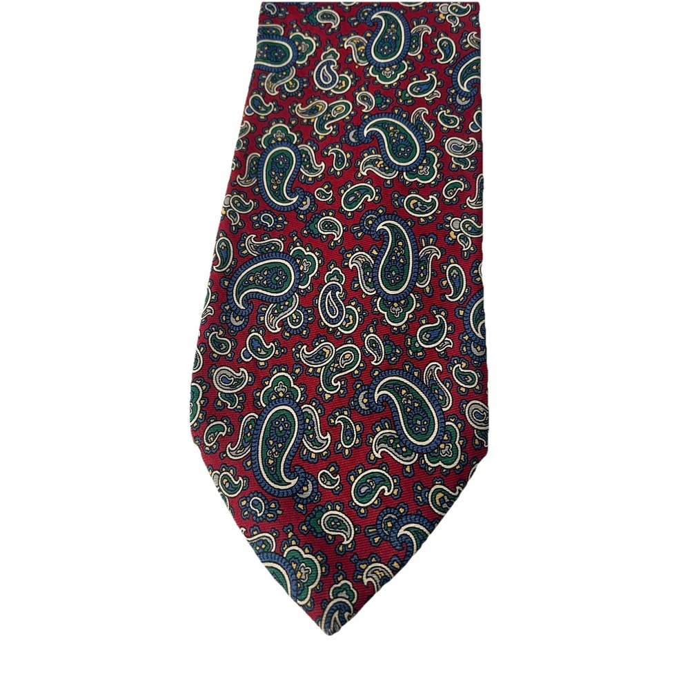 Vintage Brooks Brothers BFS Mens Silk Tie Multicolored Paisley Made in USA
